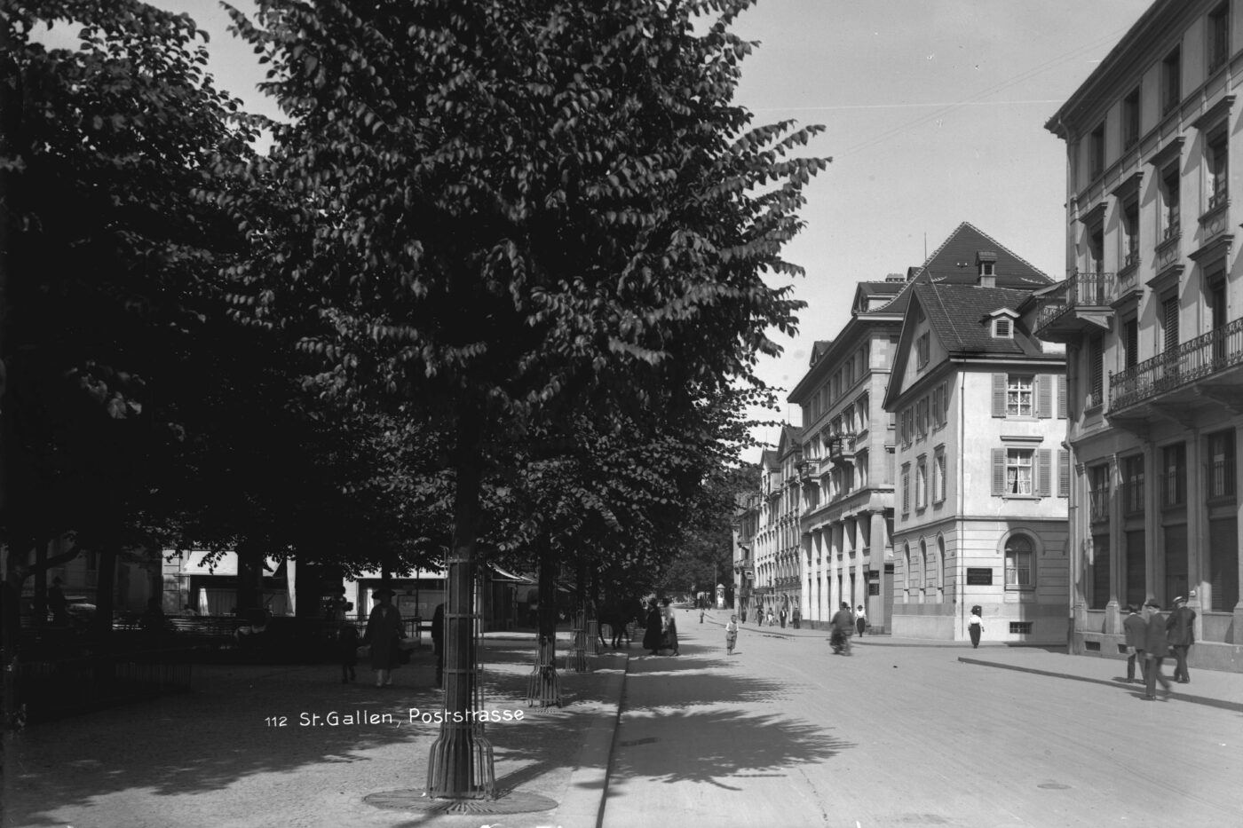 2019 und 1921: Bahnhofsquartier, Webersbleiche, Poststrasse